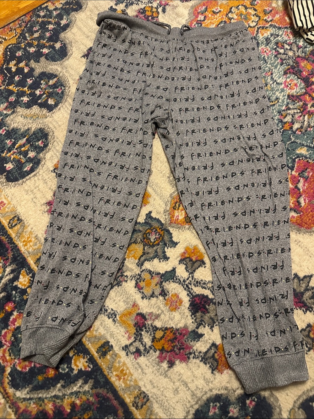 Grey 'FRIENDS' Logo Jogger Sweatpants